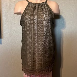 Vanity Crochet Detail Halter Top